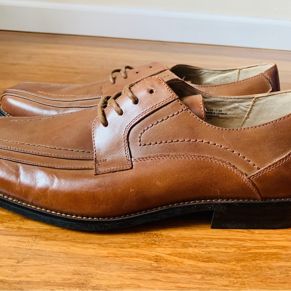 Mens Brown Leather Oxfords
